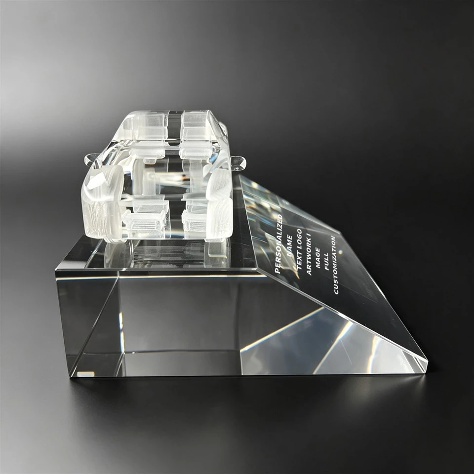 Sedan Model Laser Etched Crystal Award high quality